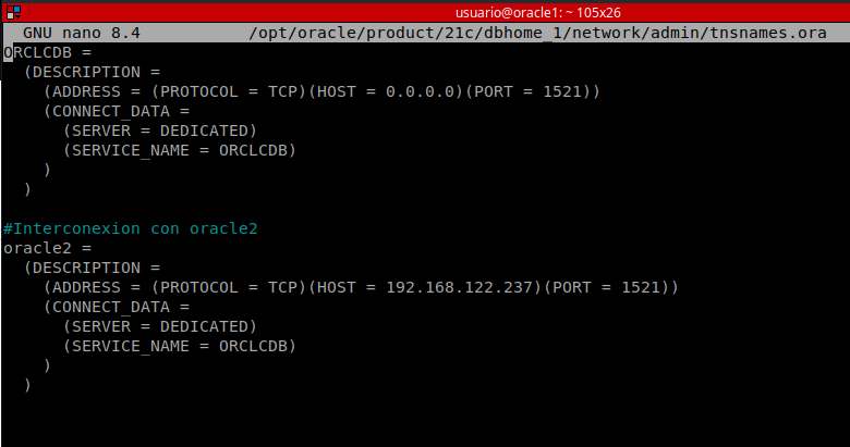 Resultado de tnsping oracle2