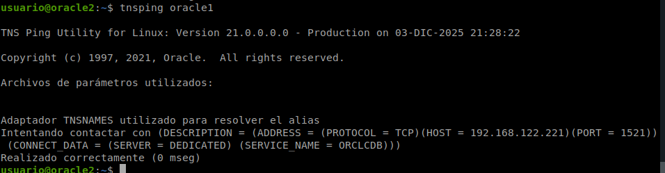 Resultado de tnsping oracle1 (parte 2)