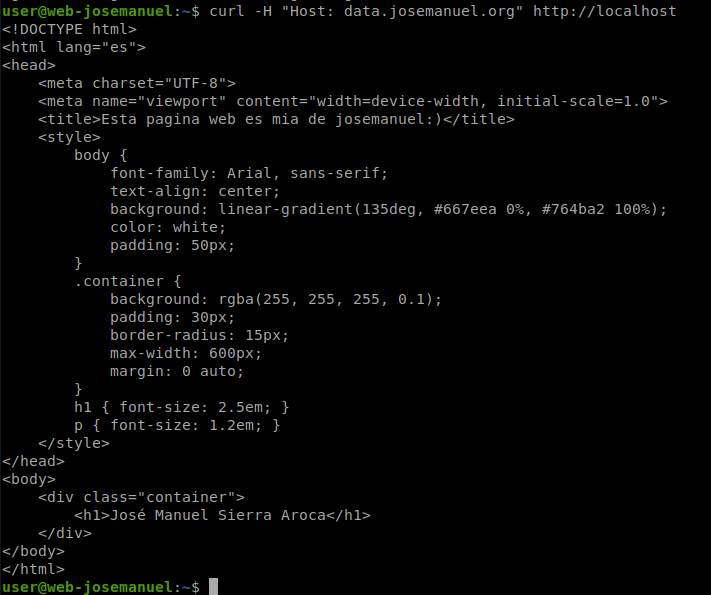 Respuesta del virtual host data.josemanuel.org servida desde el NAS por NFS